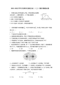 2021-2022学年天津市红桥区高三（上）期末物理试卷（含答案解析）