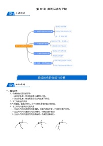 高中物理高考 2023届高三物理一轮复习讲义 第07讲 曲线运动与平抛