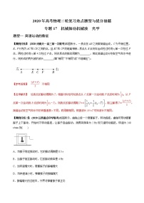 高中物理高考 专题17 机械振动机械波  光学（解析版）