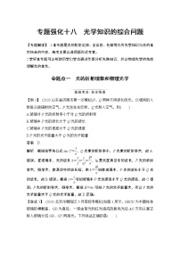 高中物理高考 专题强化十八 光学知识的综合问题