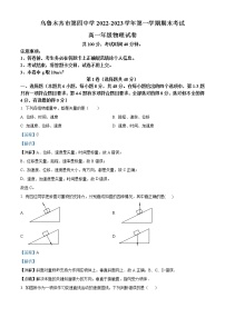 2022-2023学年新疆乌鲁木齐市第四中学高一上学期期末物理试题（解析版）