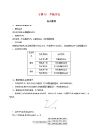 专题02  抛体运动【知识梳理】-2020-2021学年高一物理下学期期中专项复习（新教材人教版）