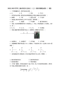 2022-2023学年上海市松江区高三(上)期末物理试卷(一模)(含答案解析)