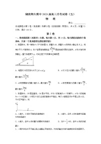 2022-2023学年湖南省长沙市湖南师范大学附属中学高三上学期月考卷物理试题（五）