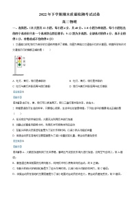 2022-2023学年湖南省长沙市浏阳市高二上学期期末质量检测物理试题  （解析版）