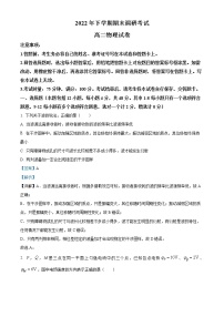 2022-2023学年湖南省长沙市宁乡市高二上学期期末考试物理试题 (解析版)
