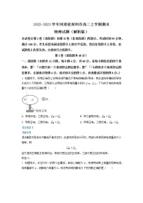 2022-2023学年河南省郑州市高二上学期期末物理试题（解析版）