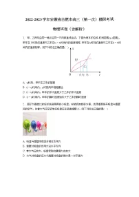 2022-2023学年安徽省合肥市高三(第一次)模拟考试 物理试卷(含解析)