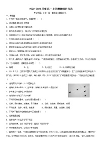 2022-2023学年福建省福鼎市第二中学高一上学期第一次月考物理试题