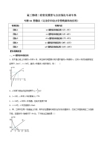 专题34 图像法（运动学和动力学图线斜率的应用）-高三物理二轮常见模型与方法强化专训专练