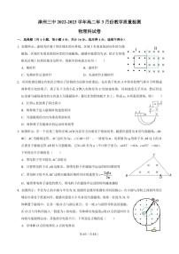 福建省漳州市第三中学2022-2023学年高二下学期3月份教学质量检测物理试卷