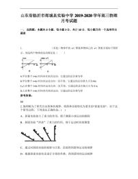 山东省临沂市郯城县实验中学2019-2020学年高三物理月考试题