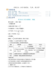 专题13 分子动理论、气体、热力学-2023年高考物理毕业班二轮热点题型归纳与变式演练（全国通用）