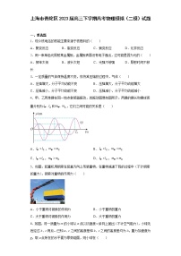 上海市普陀区2023届高三下学期高考物理模拟（二模）试题（原卷+解析）