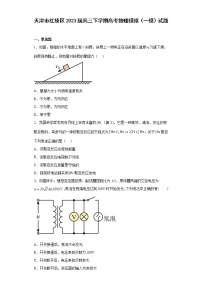 天津市红桥区2023届高三下学期高考物理模拟（一模）试题（原卷+解析）