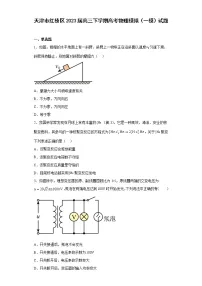 天津市红桥区2023届高三下学期高考物理模拟（一模）试题（原卷+解析）