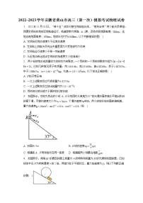 2022_2023学年安徽省黄山市高三（第一次）模拟考试物理试卷（含答案解析）