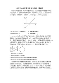 2023年山东省泰安市高考物理一模试卷（含答案解析）