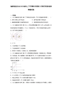 福建省龙岩市2023届高三下学期高考模拟3月教学质量检测物理试题(含解析)