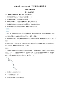 2022-2023学年四川省成都市实验外国语学校高一下学期期中模拟考试物理试题 Word版含解析