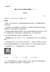 2023届广东省湛江市高三下学期3月普通高考测试（一）（一模）物理含答案