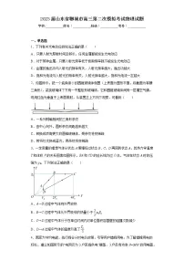 2023届山东省聊城市高三第二次模拟考试物理试题（含答案）