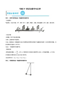 专题09 验证动量守恒定律——【备考2023】高考物理实验题专题精讲精练学案（原卷版+解析版）