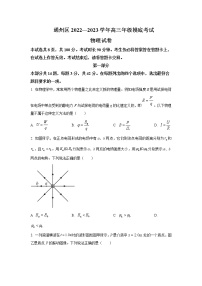 2022-2023学年北京市通州区高三上学期期末摸底考试物理试卷含解析