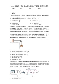 2023届河北省邢台市九师联盟高三下学期一模物理试题