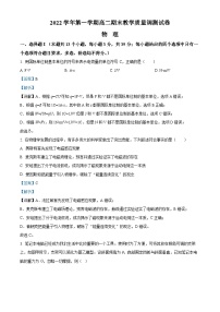 2022-2023学年浙江省绍兴市上虞区高二上学期期末教学质量调测物理试题  （解析版）