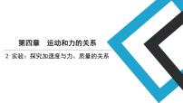 高中物理人教版 (2019)必修 第一册2 实验:探究加速度与力、质量的关系背景图课件ppt