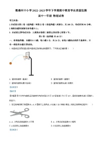 云南省楚雄州2022-2023学年高一物理下学期期中试题（Word版附解析）