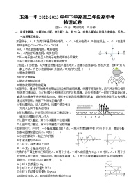 云南省玉溪市一中2022-2023学年高二物理下学期期中试题（Word版附答案）