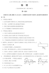 2023年北京朝阳区高三二模物理试题及答案