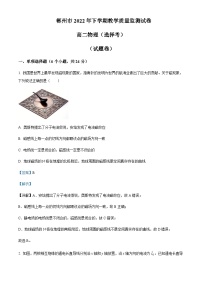 2022-2023学年湖南省郴州市高二上学期教学质量监测试卷物理试题含解析