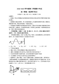 2022-2023学年广东省茂名市电白区高二下学期期中考试物理试题（Word版）