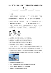 2023届广东省实验中学高三下学期高考考前热身训练物理试题（一）（含解析）