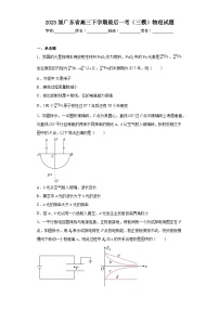 2023届广东省高三下学期最后一考（三模）物理试题（无答案）