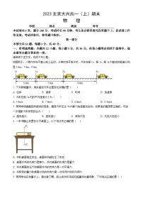 2023北京大兴高一（上）期末物理（教师版）