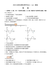 2023北京北师大附中高二（上）期末物理（教师版）