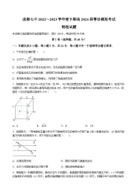 四川省成都市第七中学2024届高三零诊模拟考试物理试题（含答案）