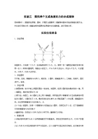 2024高考物理大一轮复习讲义 第二章 实验三 探究两个互成角度的力的合成规律