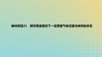 2024版高考物理一轮复习教材基础练第十五章热学教材实验21探究等温情况下一定质量气体压强与体积的关系教学课件