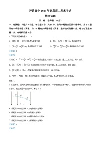 四川省泸州市泸县五中2022-2023学年高二物理下学期6月期末试题（Word版附解析）