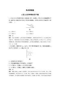 高考物理二轮复习讲练(新高考版) 第3部分 热点排查练 1.受力分析和物体的平衡（含解析）