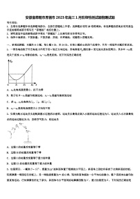 安徽省阜阳市界首市2023年高三1月阶段检测试题物理试题