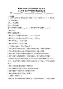 青海省西宁市大通回族土族自治县2022-2023学年高二下学期期末考试物理试卷（含答案）