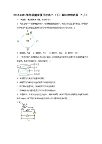 2022-2023学年福建省厦门市高二（下）期末物理试卷（7月）