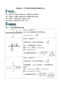 压轴题03 水平面和竖直面内的圆周运动-高考物理压轴题专项训练（全国通用）