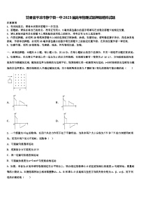 甘肃省平凉市静宁县一中2023届高考物理试题押题精粹试题